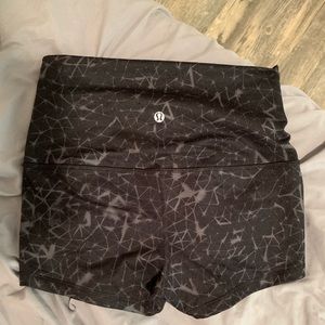 Black and grey lululemon shorts